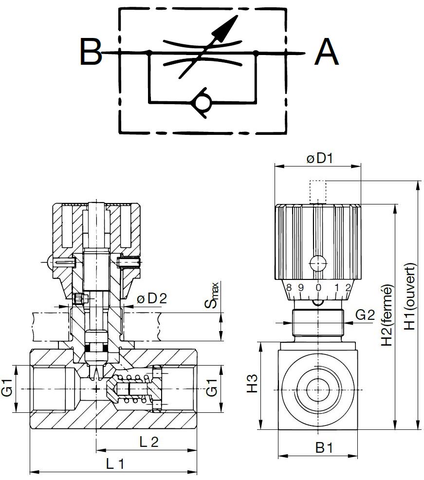 Limiteur Hydraulique De D bit Manuel Unidirectionnel 3 8 Gaz Limiteur Hydraulique De D bit Manuel Unidirectionnel 3 8 Gaz